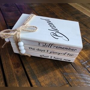 Decorative Wooden Block Set with Inspirational Quotes